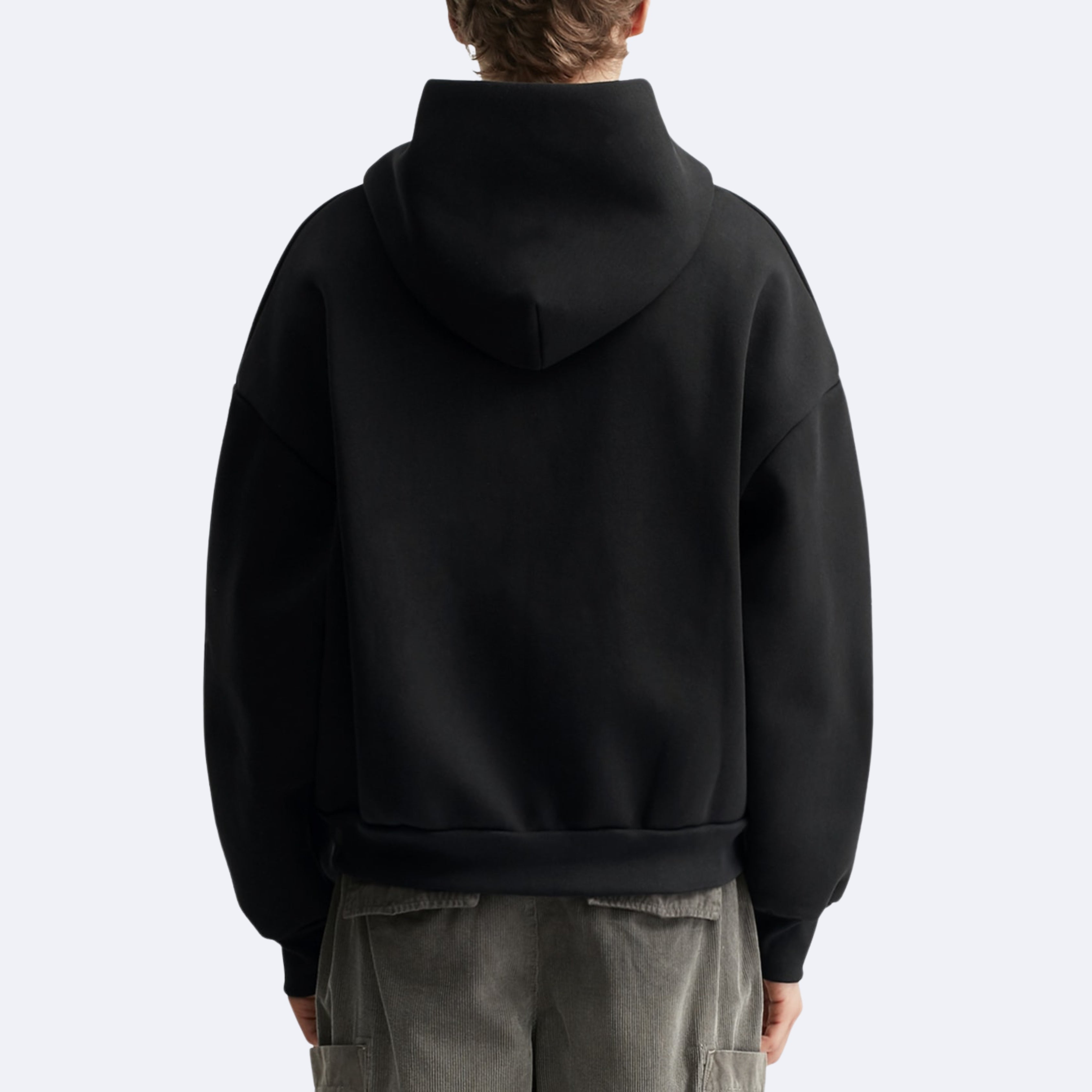 Black Double Zip Hoodie