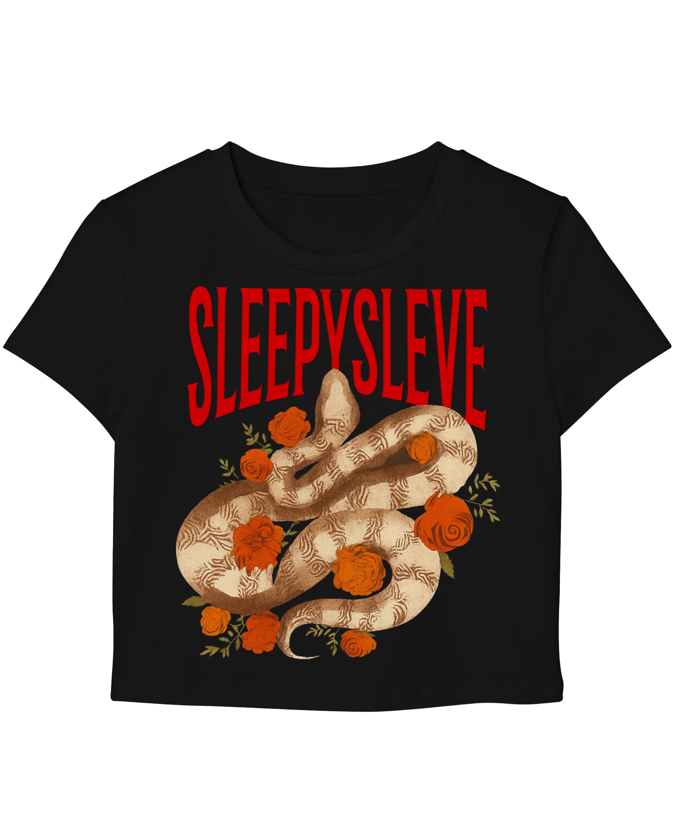 Black Baby Tee Front Design